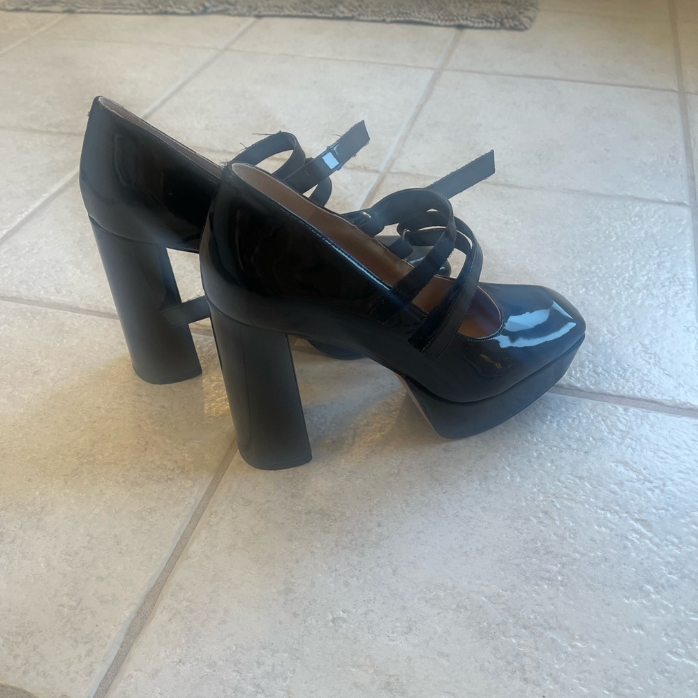 Mix No.6 Black Patent Leather z platform Shoe